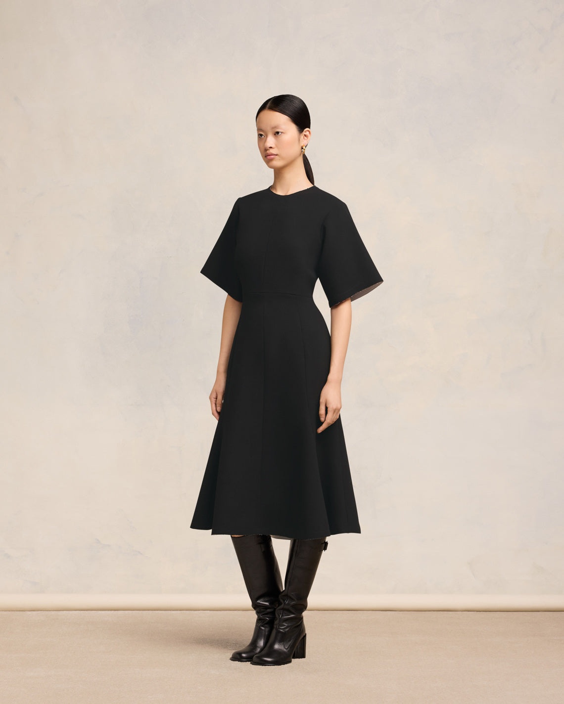 AMI PARIS｜MIDI FLARE DRESS FDR217.WV0045 AMI Paris MIDI FLARE DRESS | REVERSIBLE