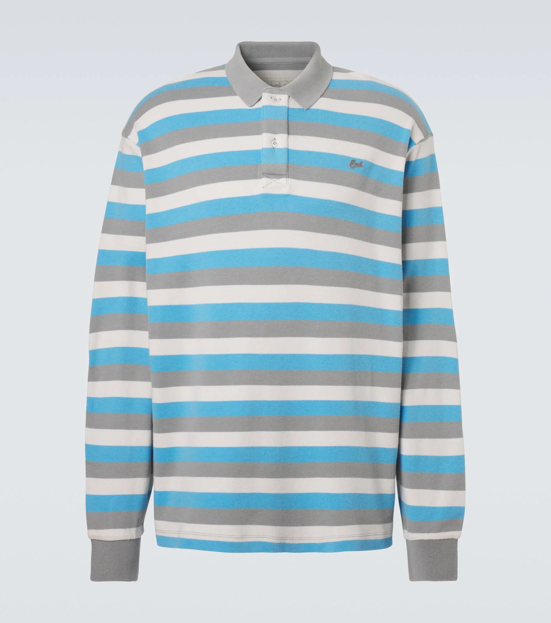 Striped cotton polo shirt - 1