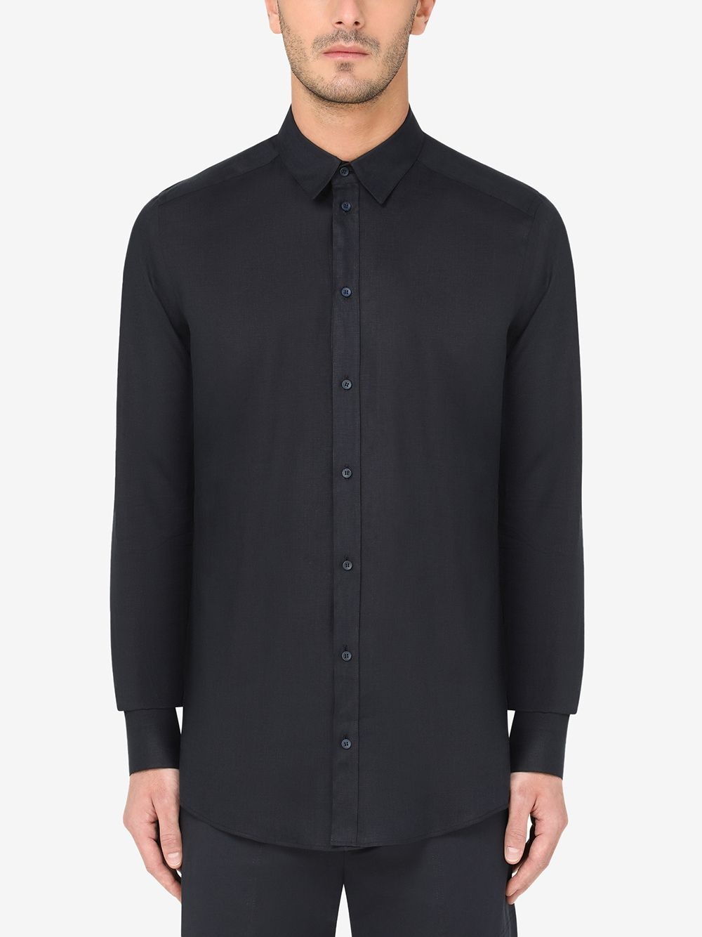 long-sleeve flax shirt - 3