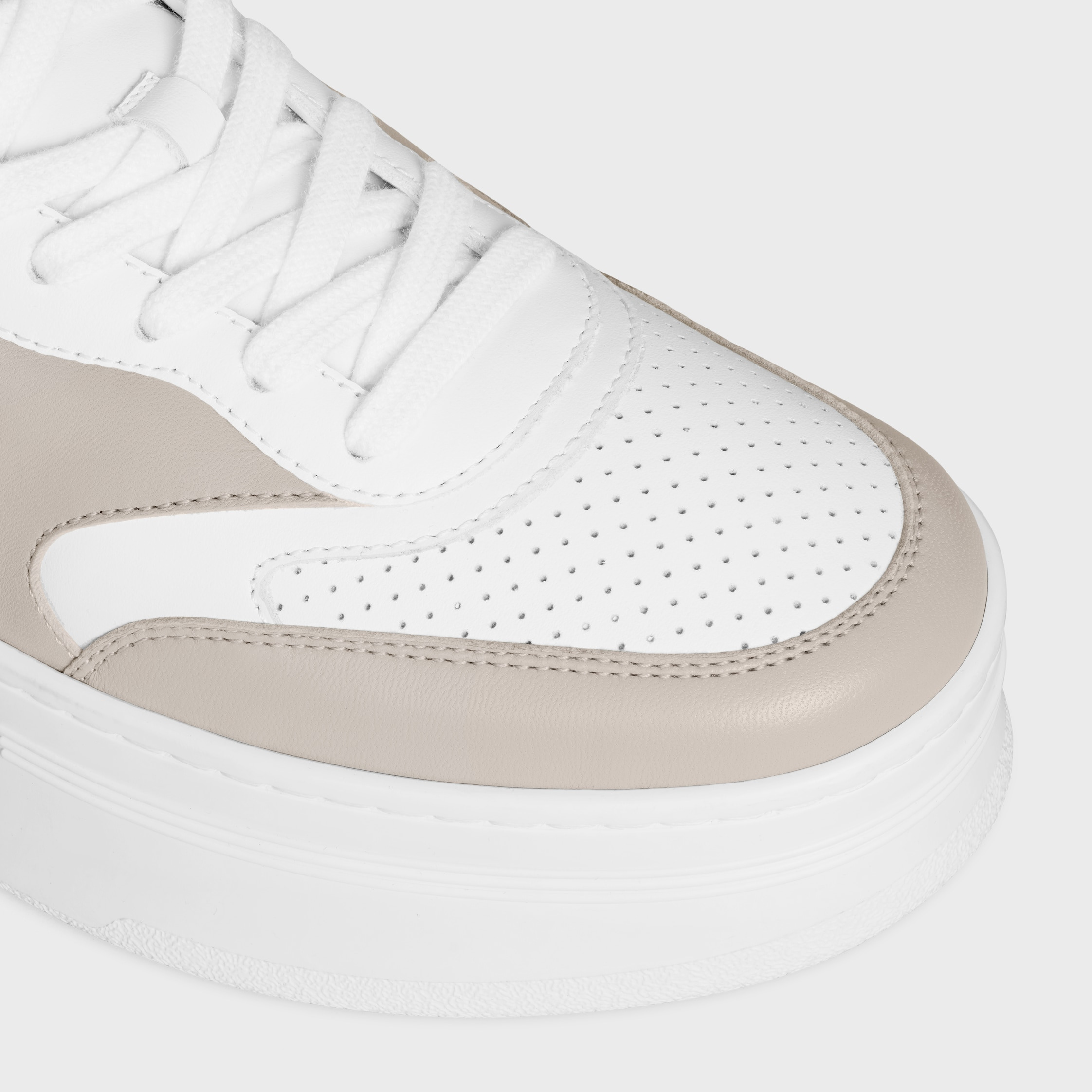 CELINE - BLOCK SNEAKER WITH TRIOMPHE IN CALFSKIN - 4