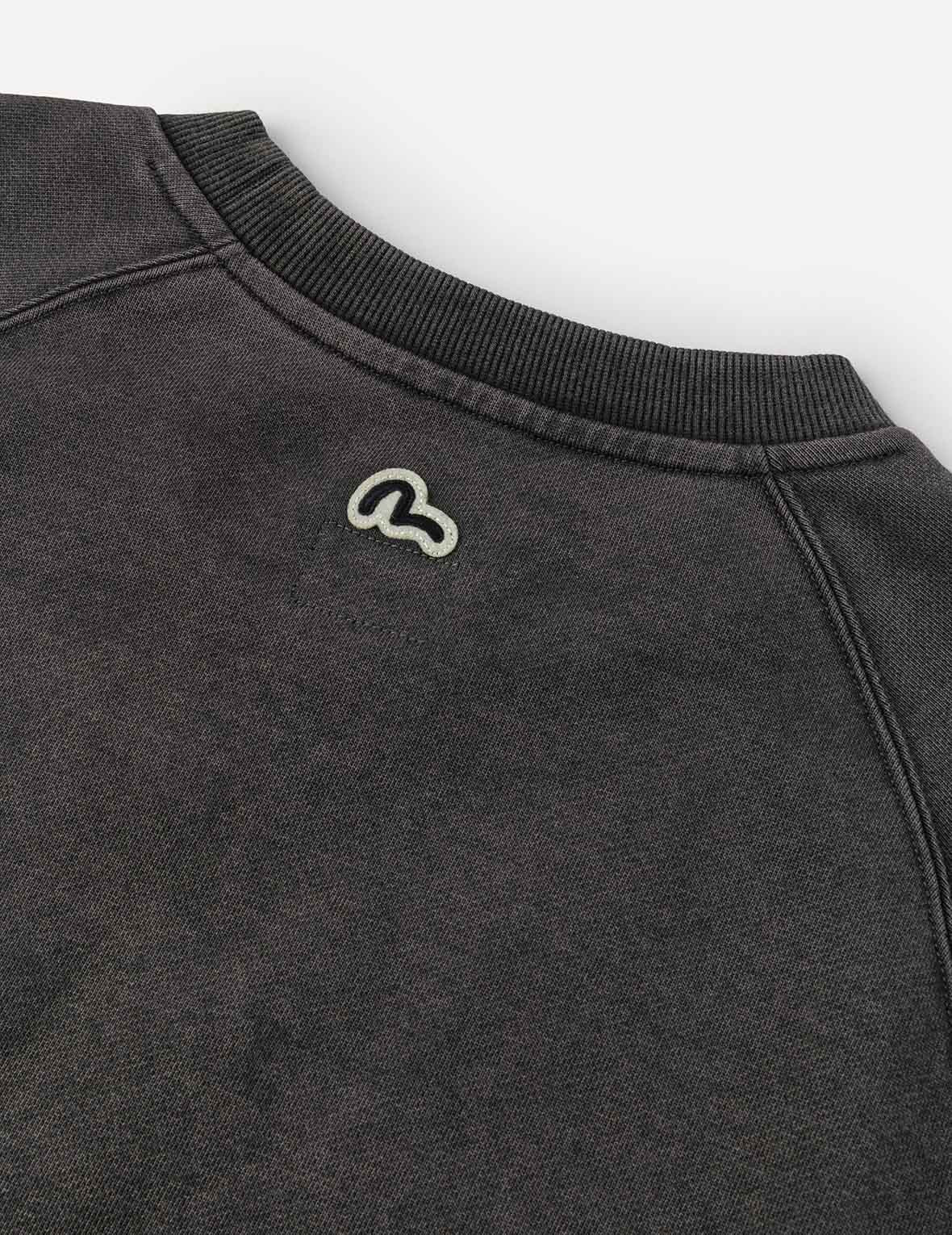 American "Ebisu" Patch and Seagull Embroidery Relax Fit Sweatshirt - 9