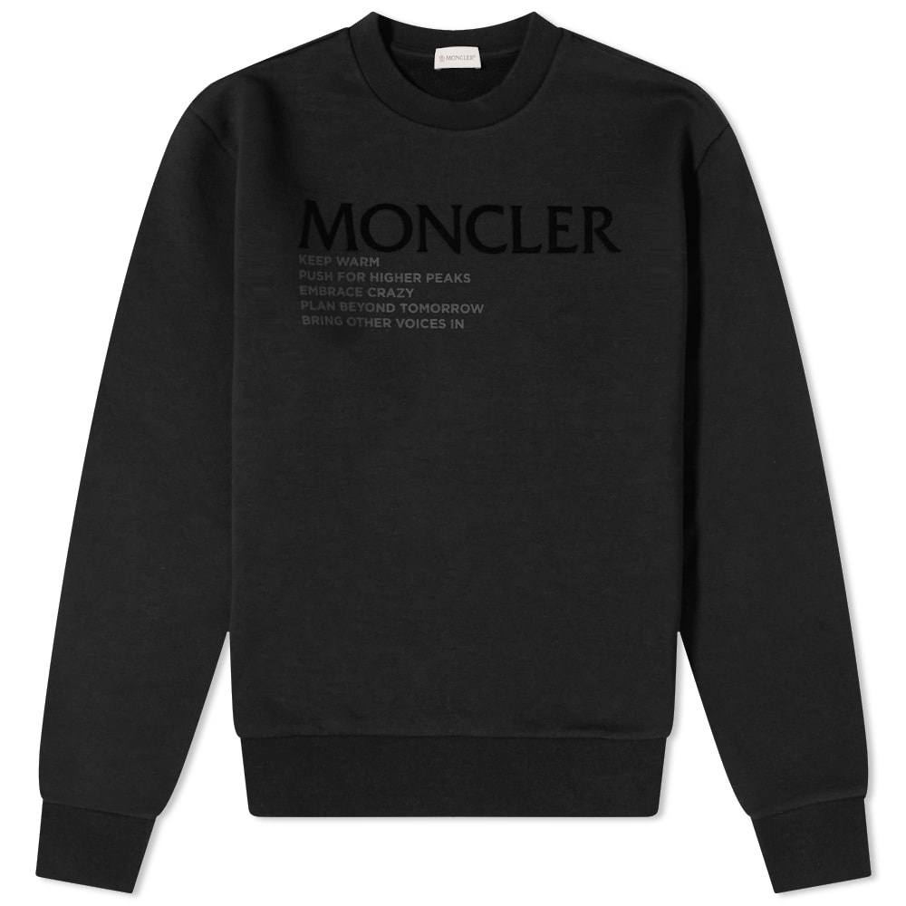 Moncler Logo Text Crew Sweat - 1