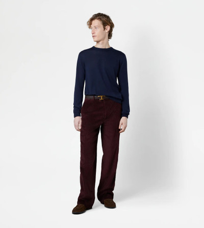 Tod's ROUND NECK JUMPER - BLUE outlook