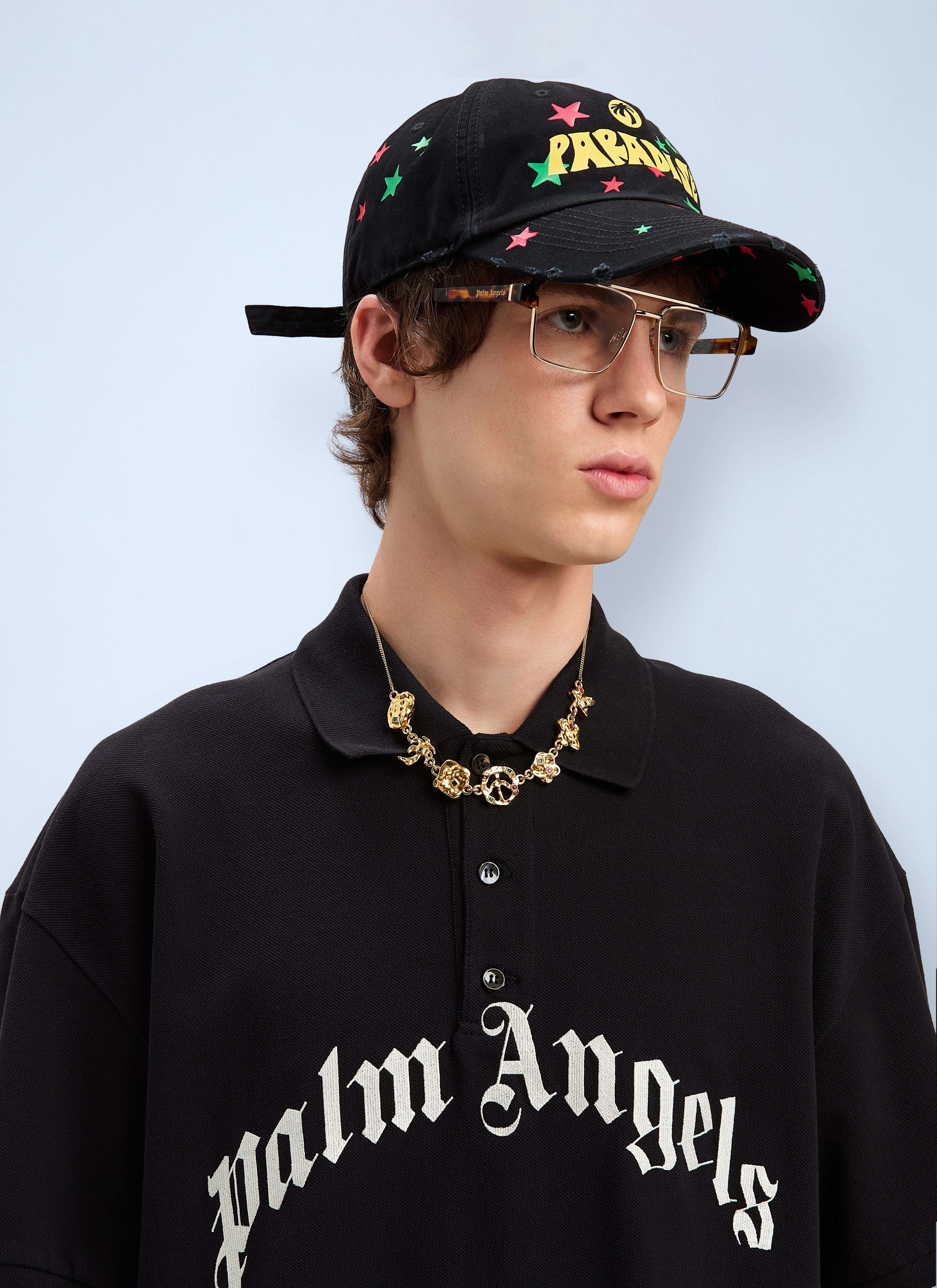 Palm Angels Men Logo Motif Polo Shirt - 5