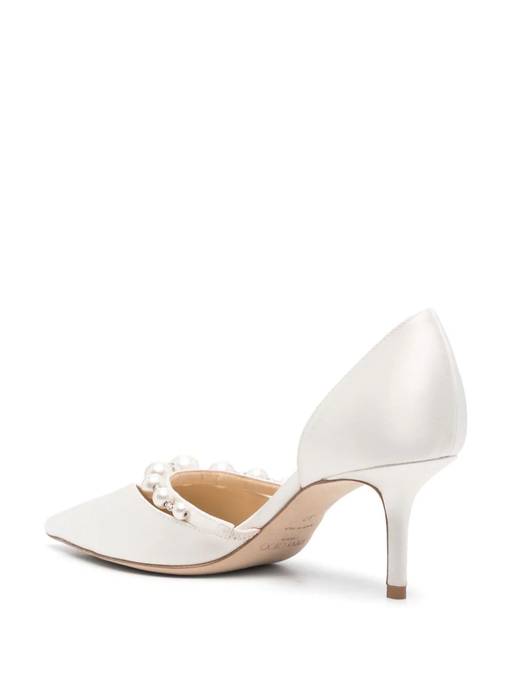 Aurelie 65 satin w/pearls ivory/white - 6