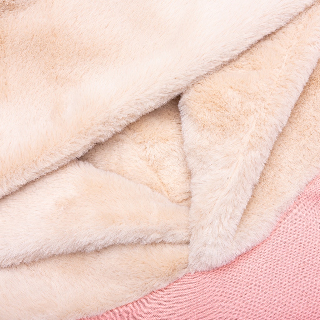 FAUX-FUR HOOD SWEATSHIRT UTC269 - ANTIQUE ROSE - 5