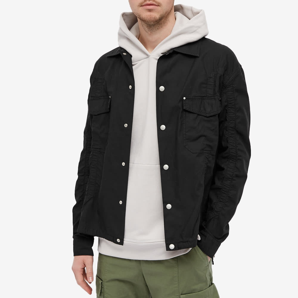 John Elliott Cotton Poplin Frame Snap Overshirt - 4