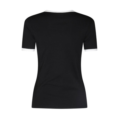 courrèges black cotton t-shirt outlook