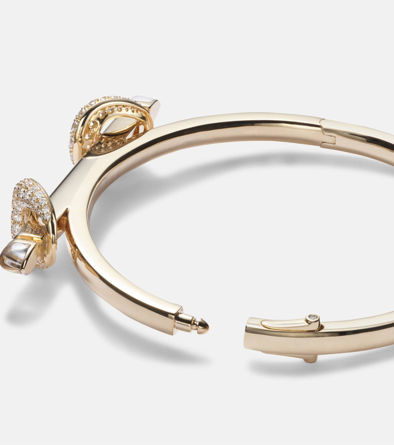 Chakra Icon 18kt gold bracelet with diamonds and quartz 4