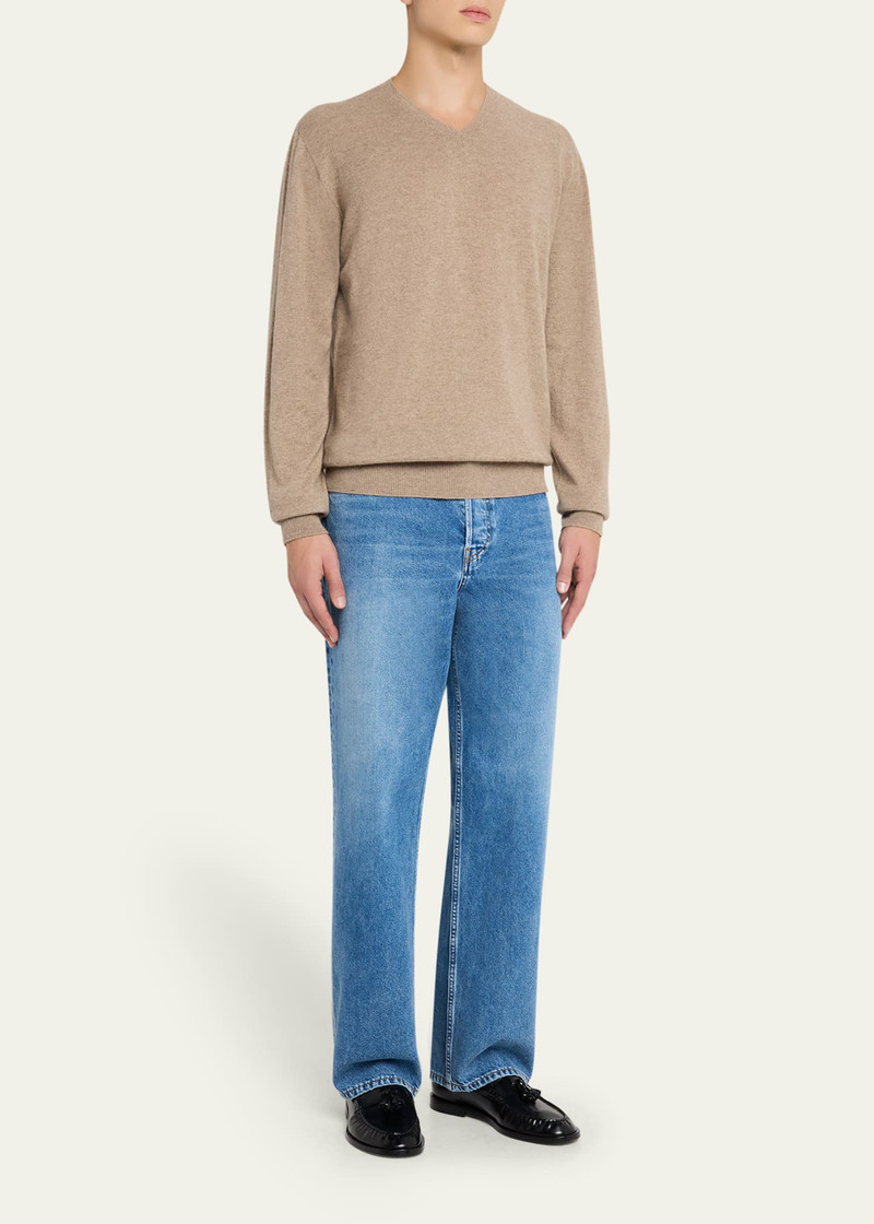 The Row Men's Cashmere Heathered V-Neck Sweater outlook