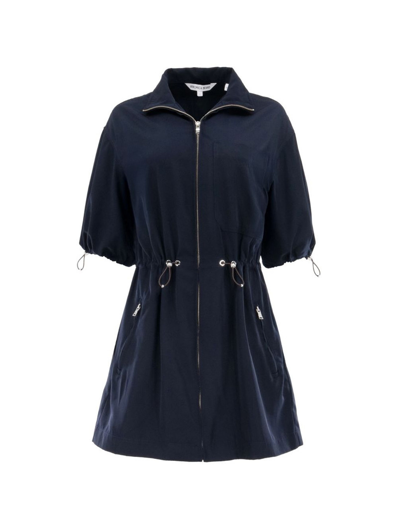 drawstring zip mini dress 1