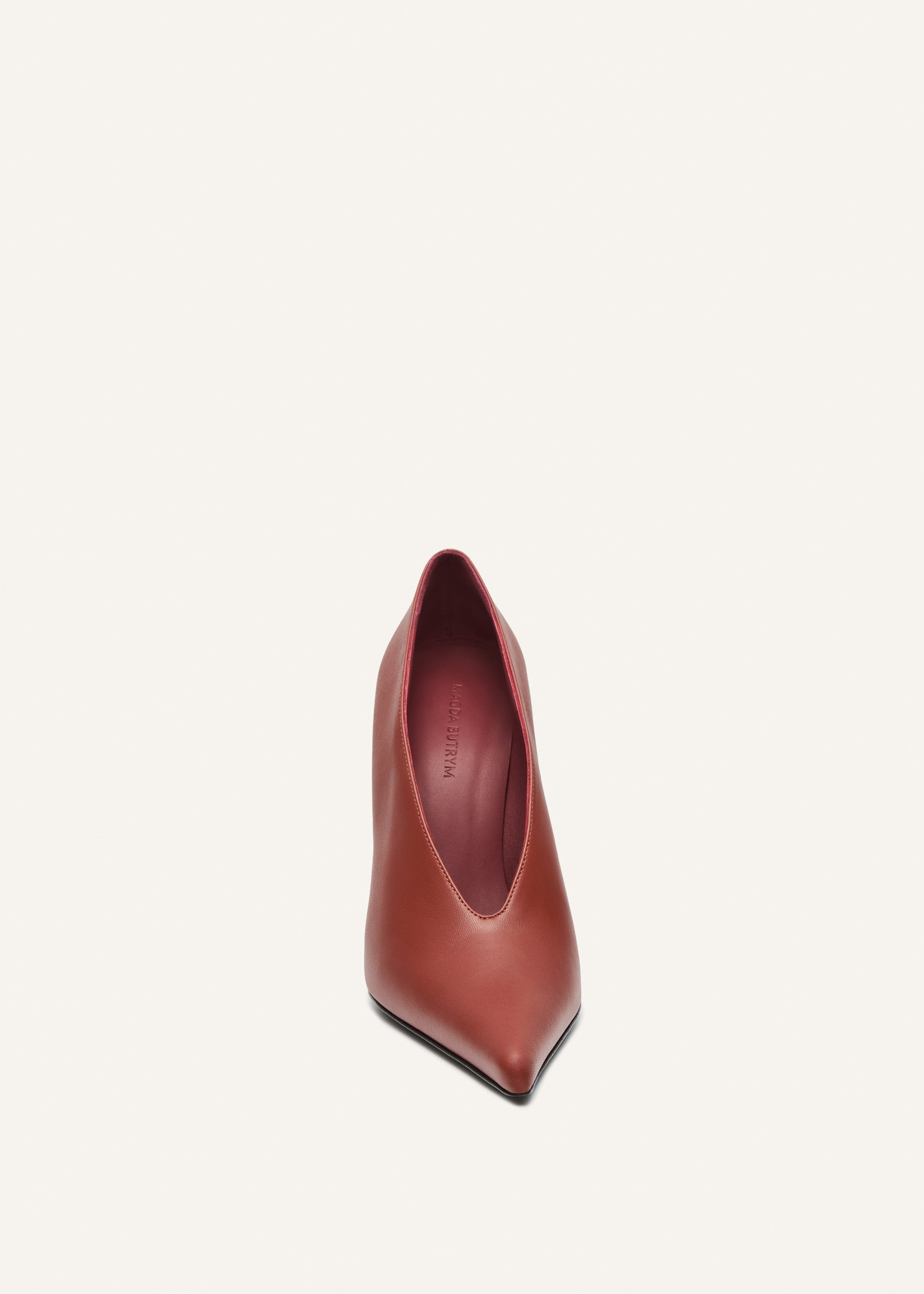 Pointed pumps in camel leather - 3