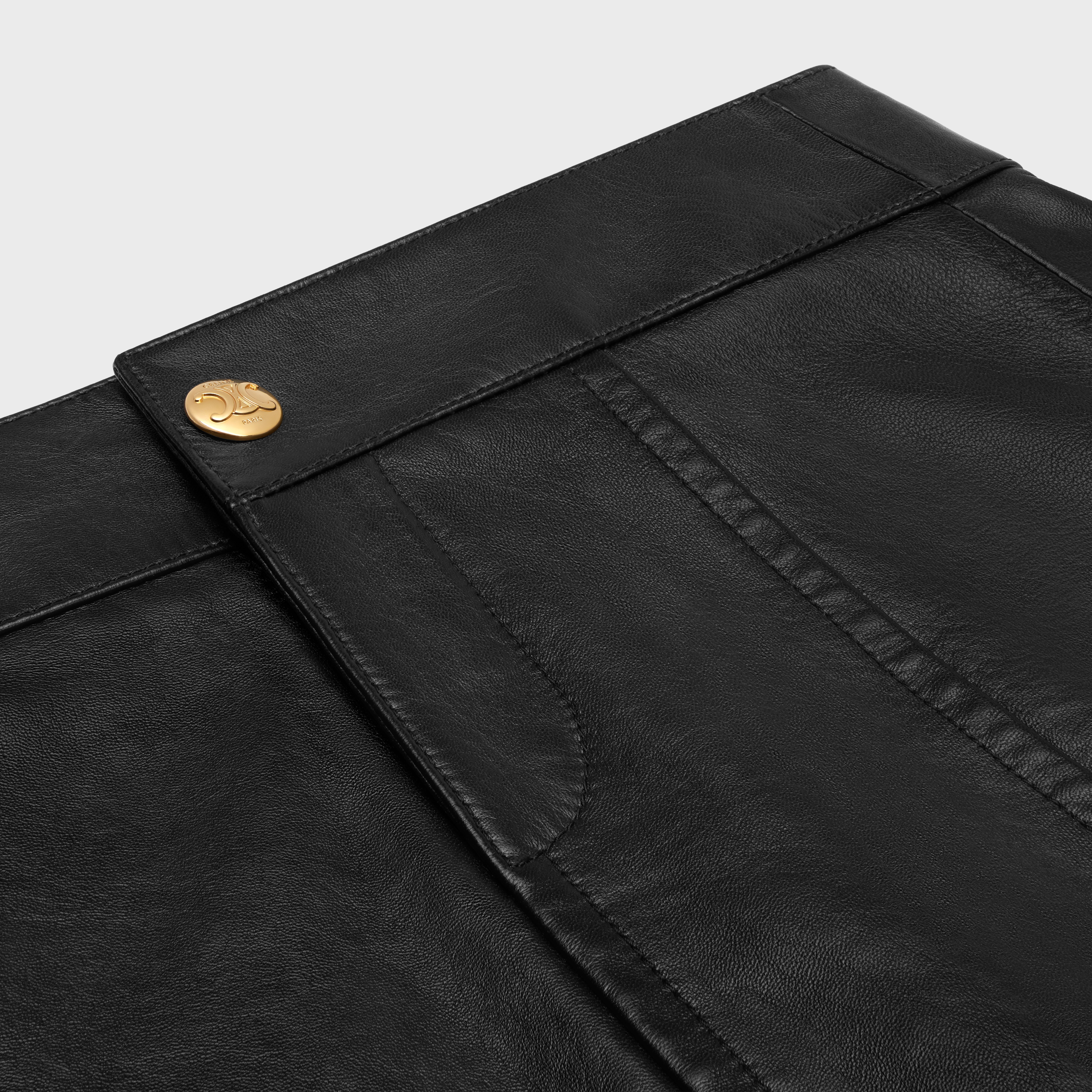 mini skirt in soft lambskin - 3