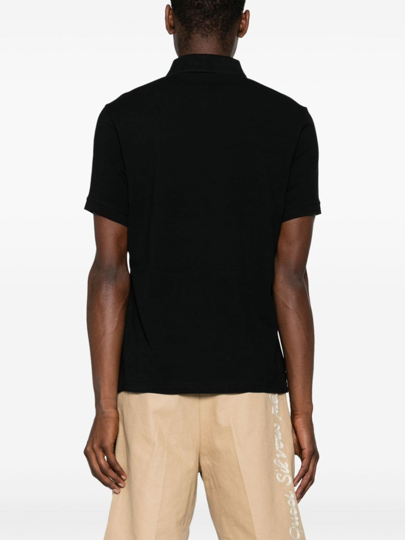 logo-embroidered cotton polo shirt 4