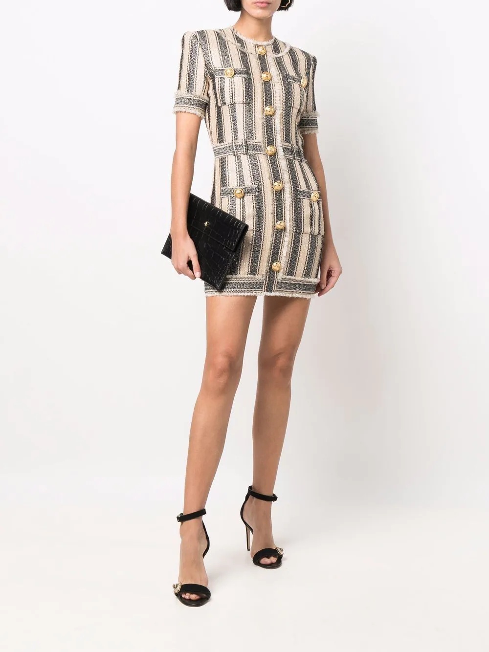 stiped pique dress - 2