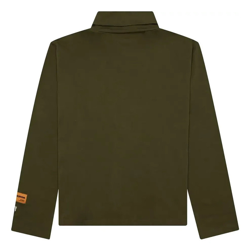 Heron Preston HERON PRESTON SS23 로고 패치 롤넥 롱 슬리브 티셔츠 'Dark Olive' HMAB027S23JER0015501 outlook