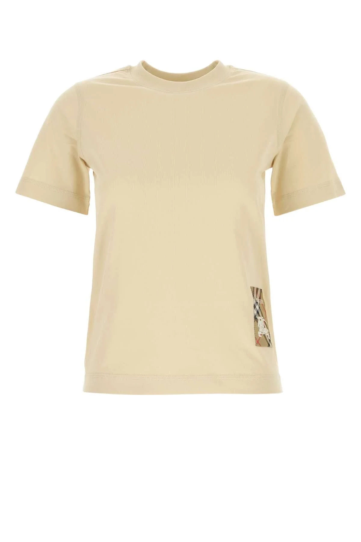 Burberry Women Cream Cotton T-Shirt - 1