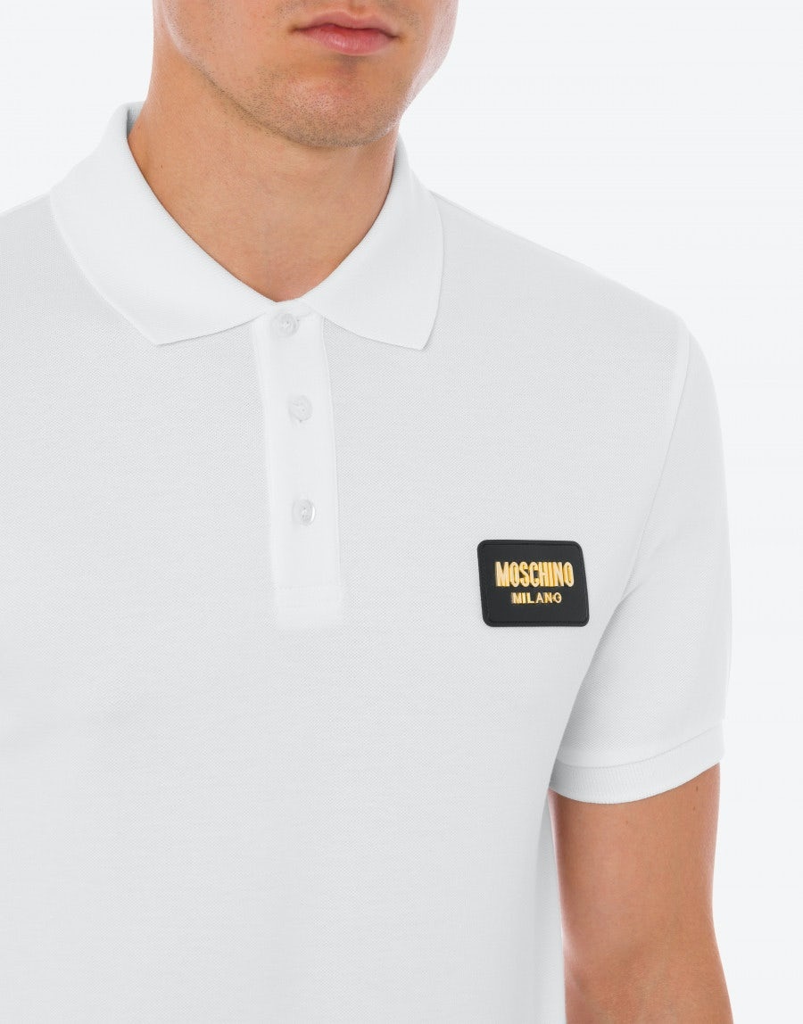 MOSCHINO LABEL PIQUET POLO-SHIRT - 4
