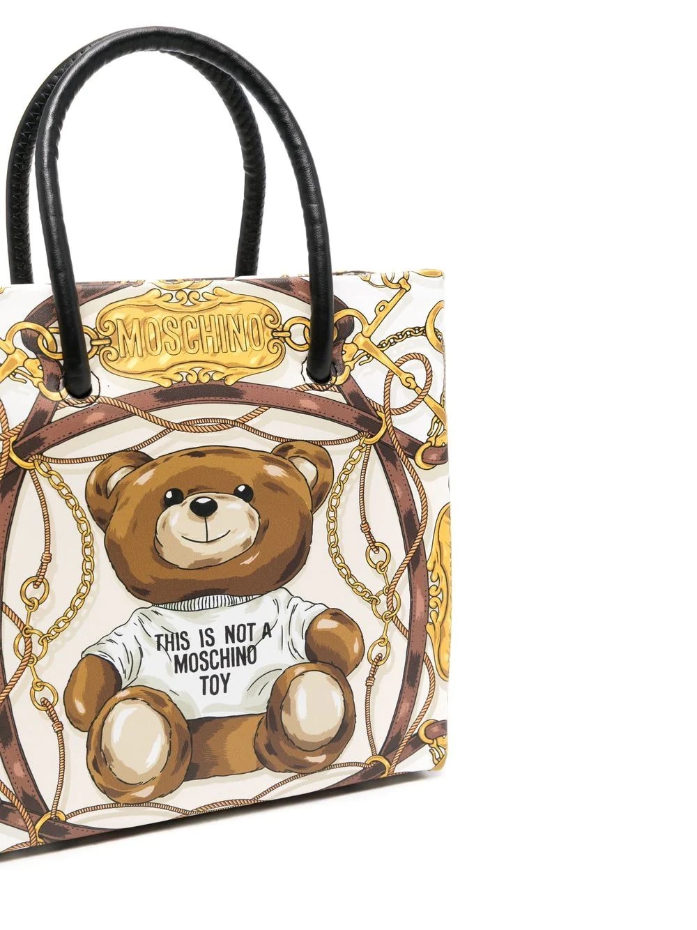 teddy bear-print tote bag - 4