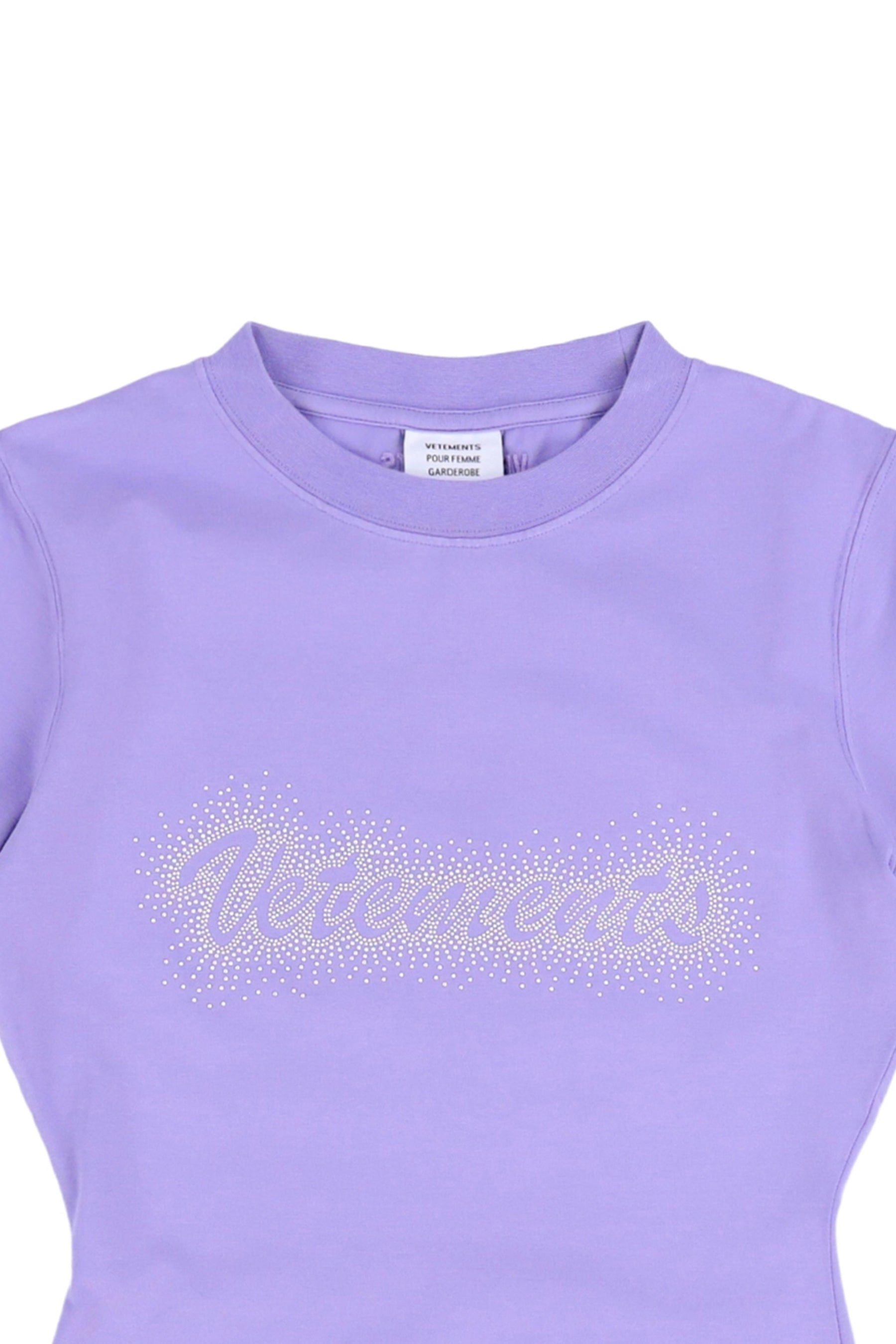 BLING LOGO FITTED T-SHIRT / LILAC - 3