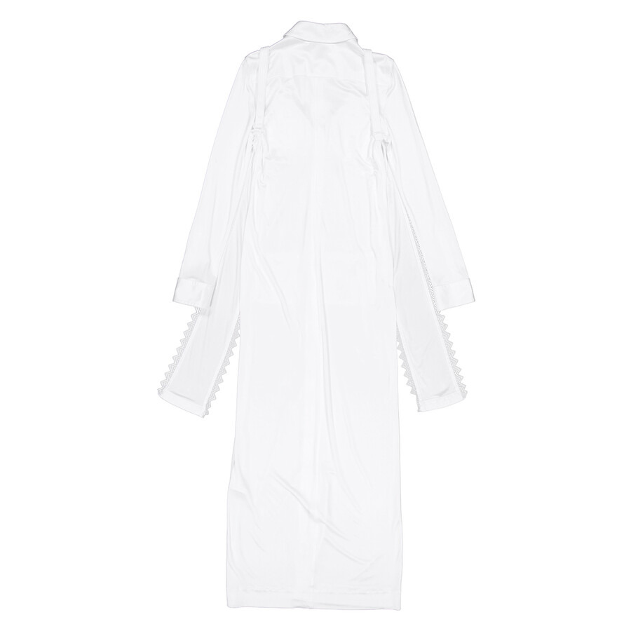 Burberry Long-Sleeved Button-Up Dress Openwork Inserts - 2