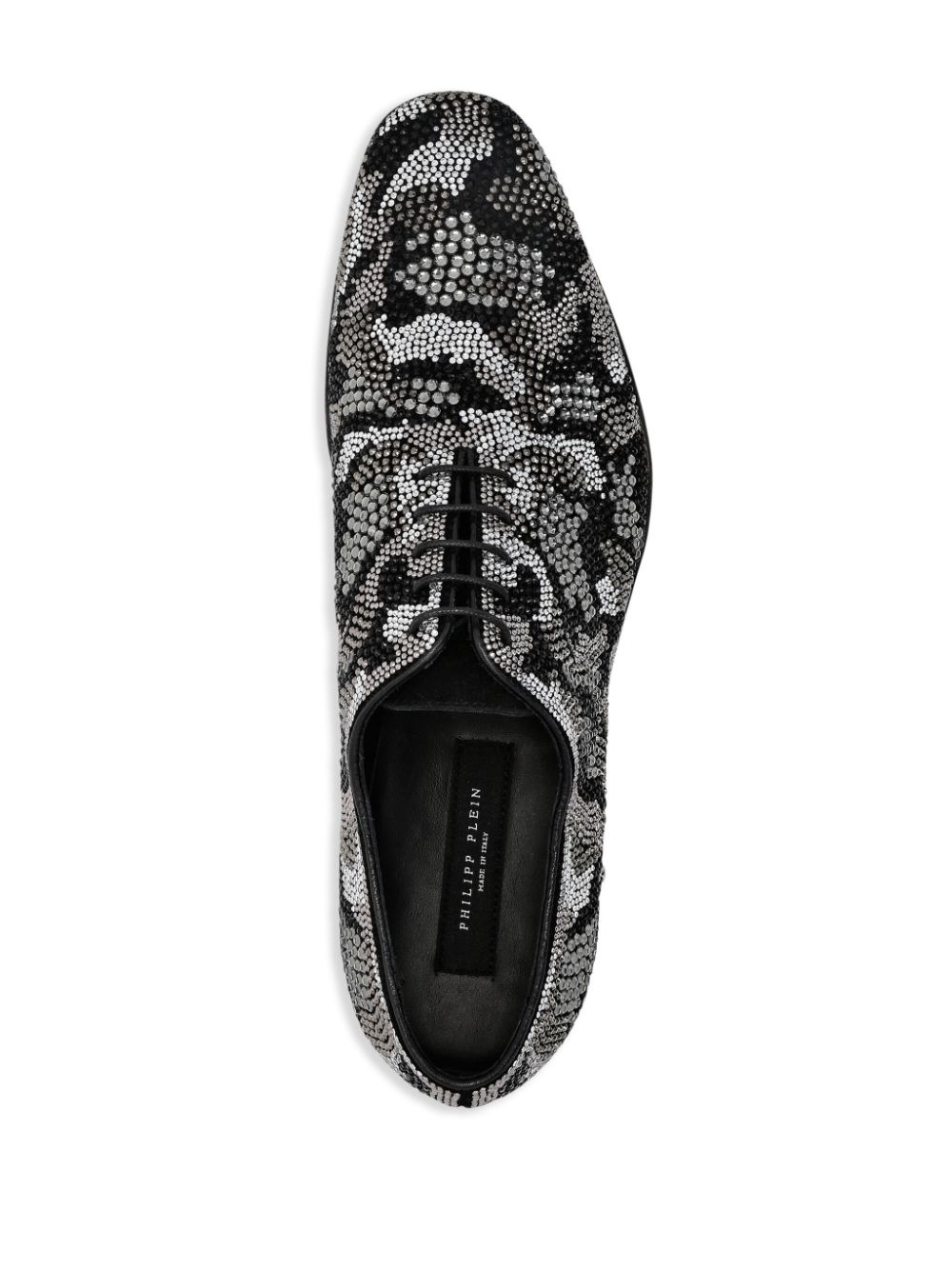 crystal-embellished leather Oxford shoes - 3