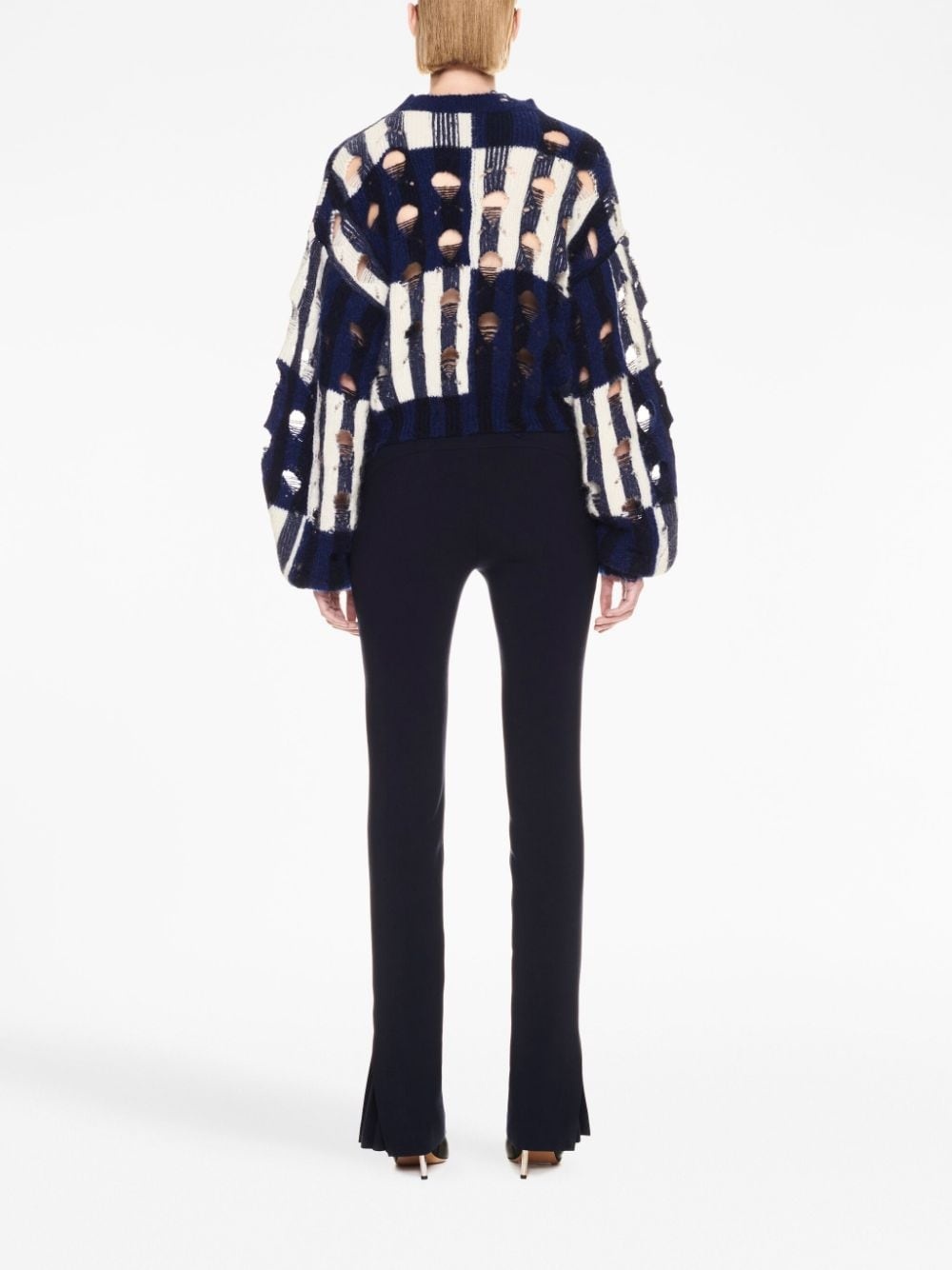 Shibori distressed knitted jumper - 4