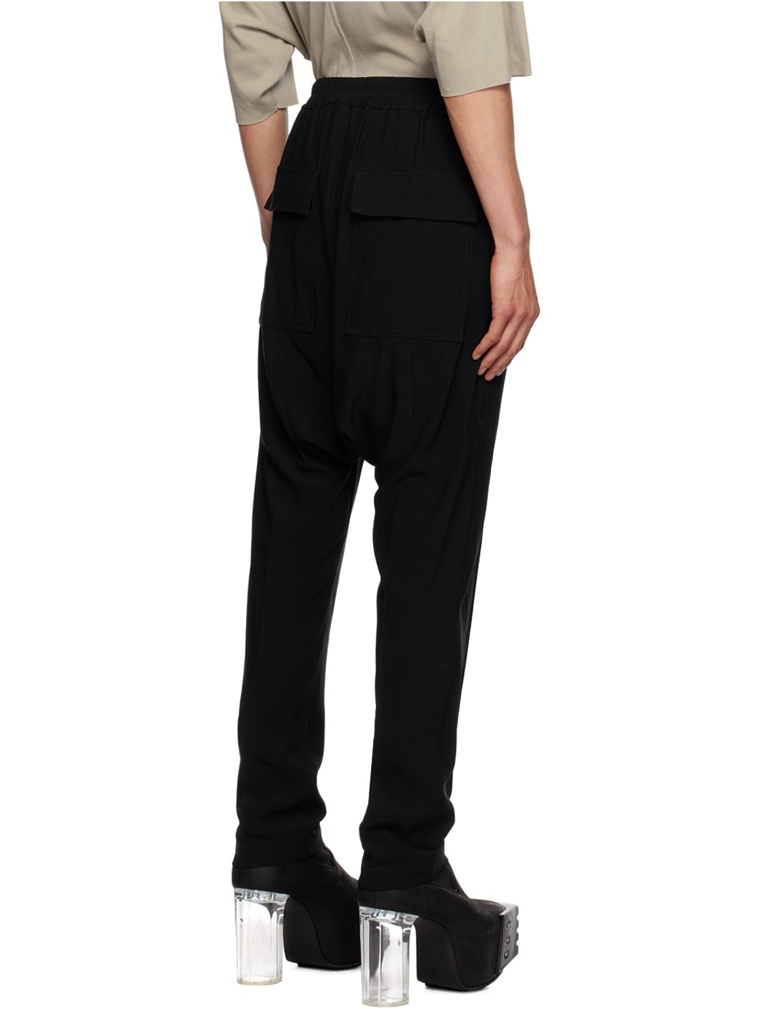 Black Drawstring Trousers - 3