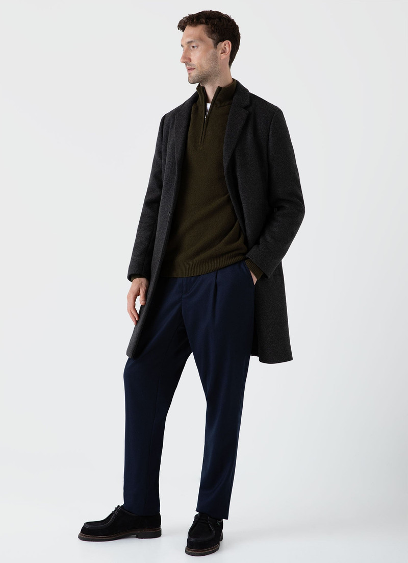Sunspel Lambswool Half Zip Jumper outlook