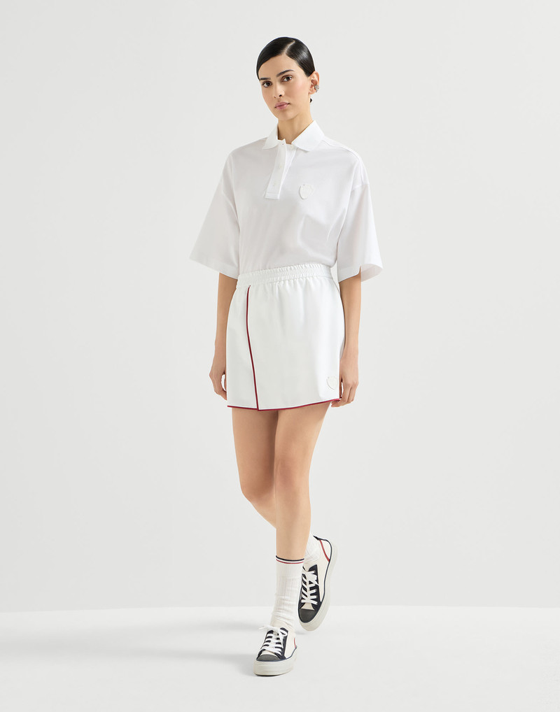 Nylon mini skirt with logo 5