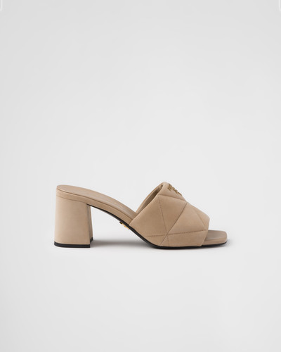 Prada Stitched suede sandals outlook
