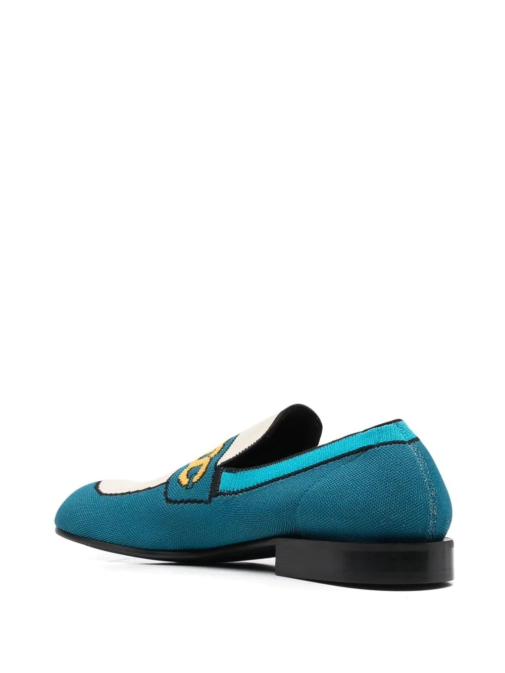 almond-toe knitted loafers - 3
