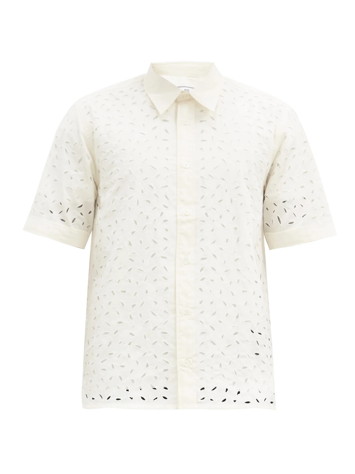 Broderie-anglaise cotton-poplin shirt - 1