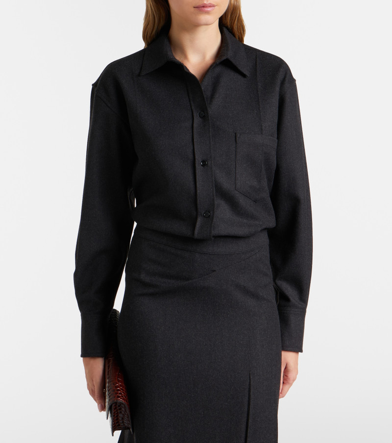 Victoria Beckham Ellys wool flannel shirt outlook