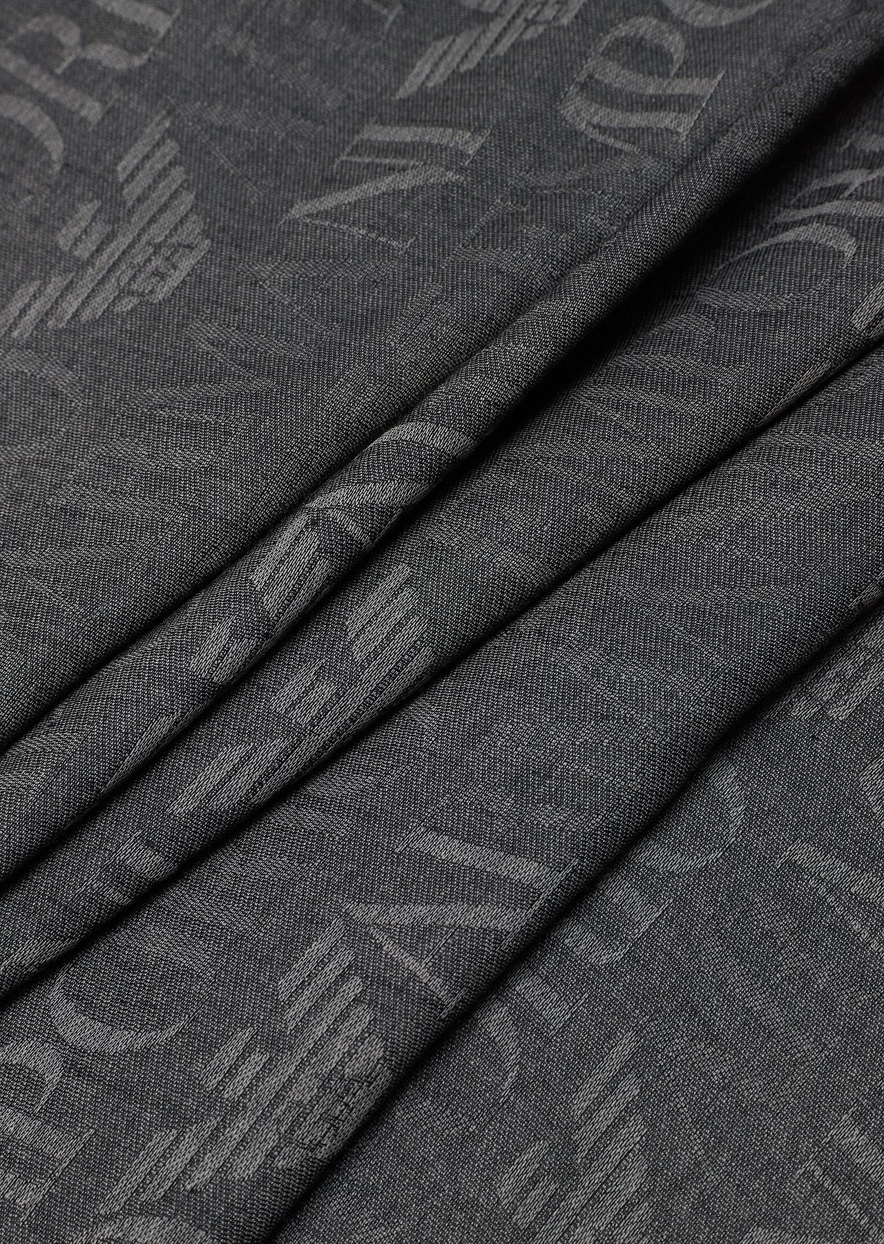 Brushed-fabric scarf with all-over lettering - 2
