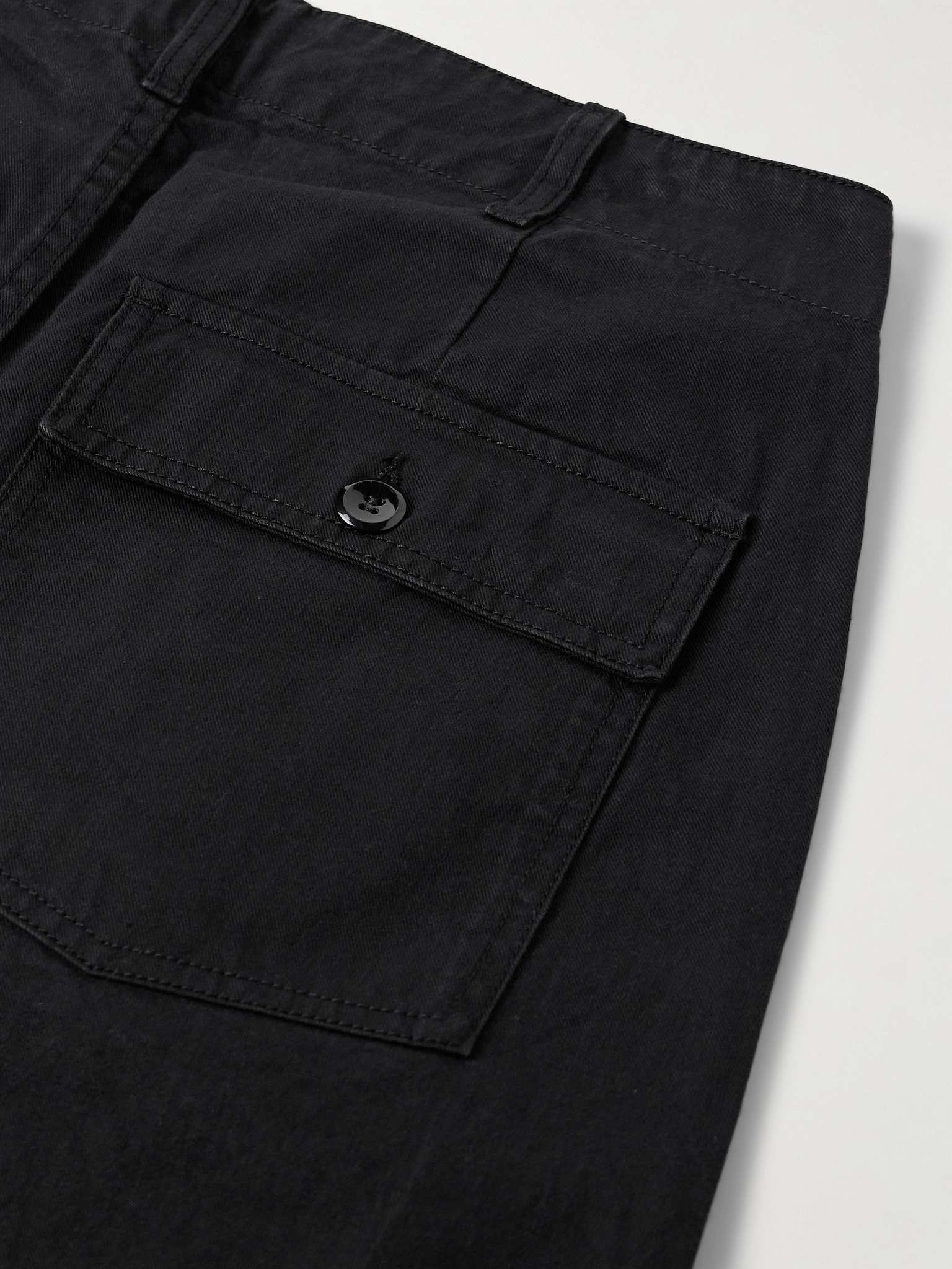 Straight-Leg Pleated Cotton-Twill Trousers - 6