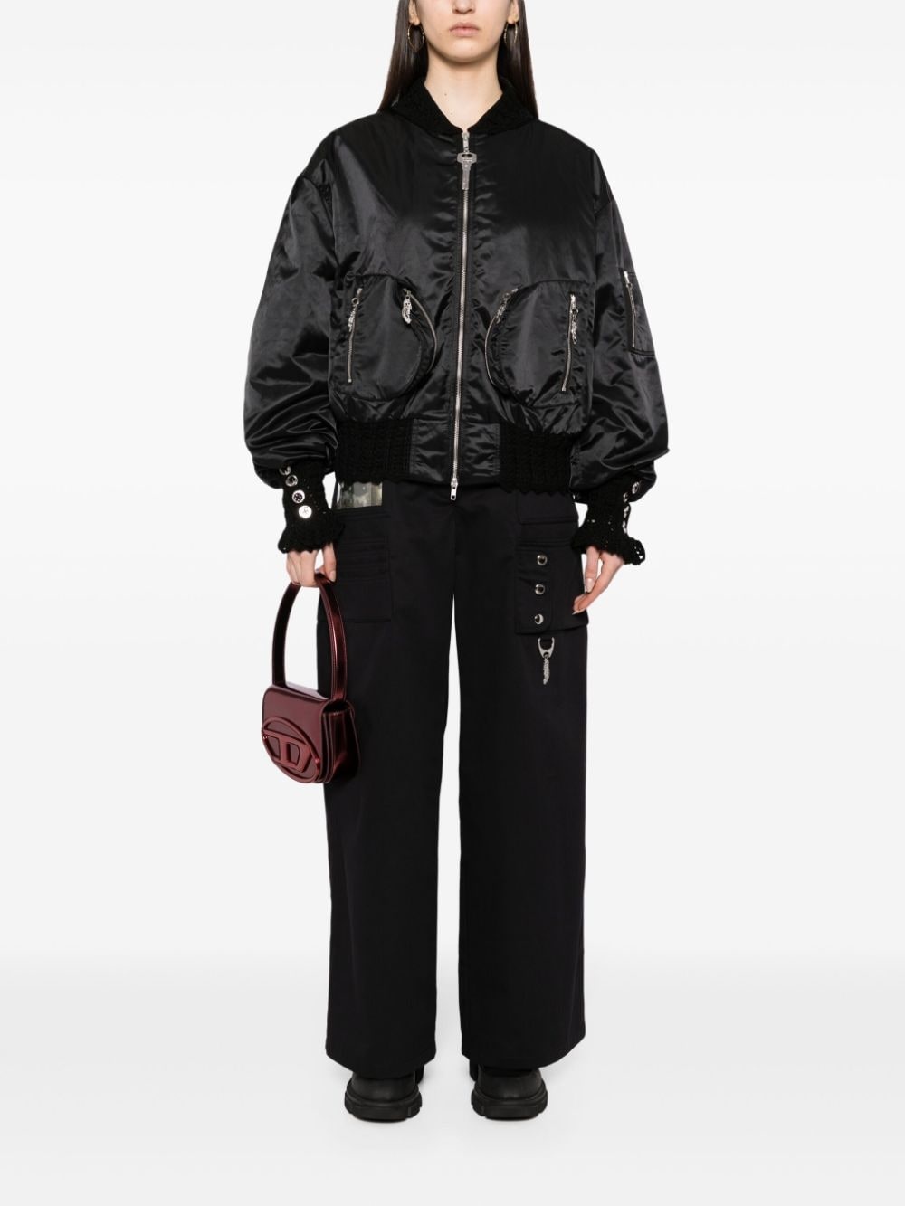 high-waisted wide-leg trousers - 2
