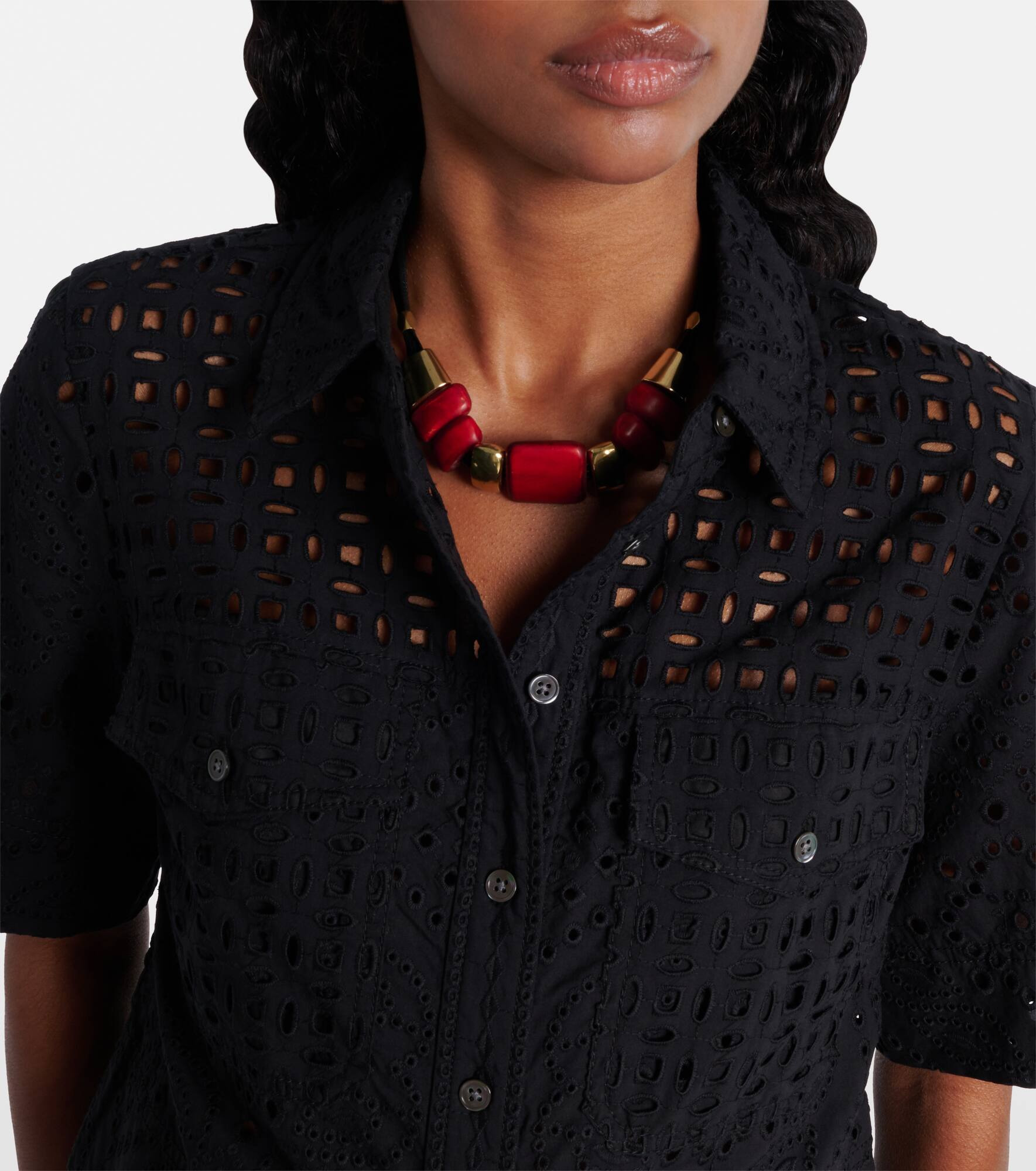 Spruce embroidered cotton shirt - 4