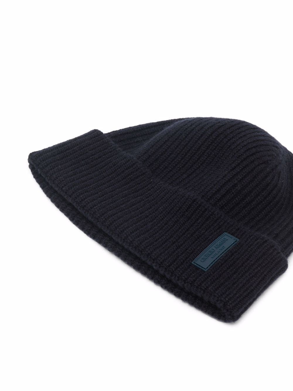logo-patch cashmere-knit beanie - 2