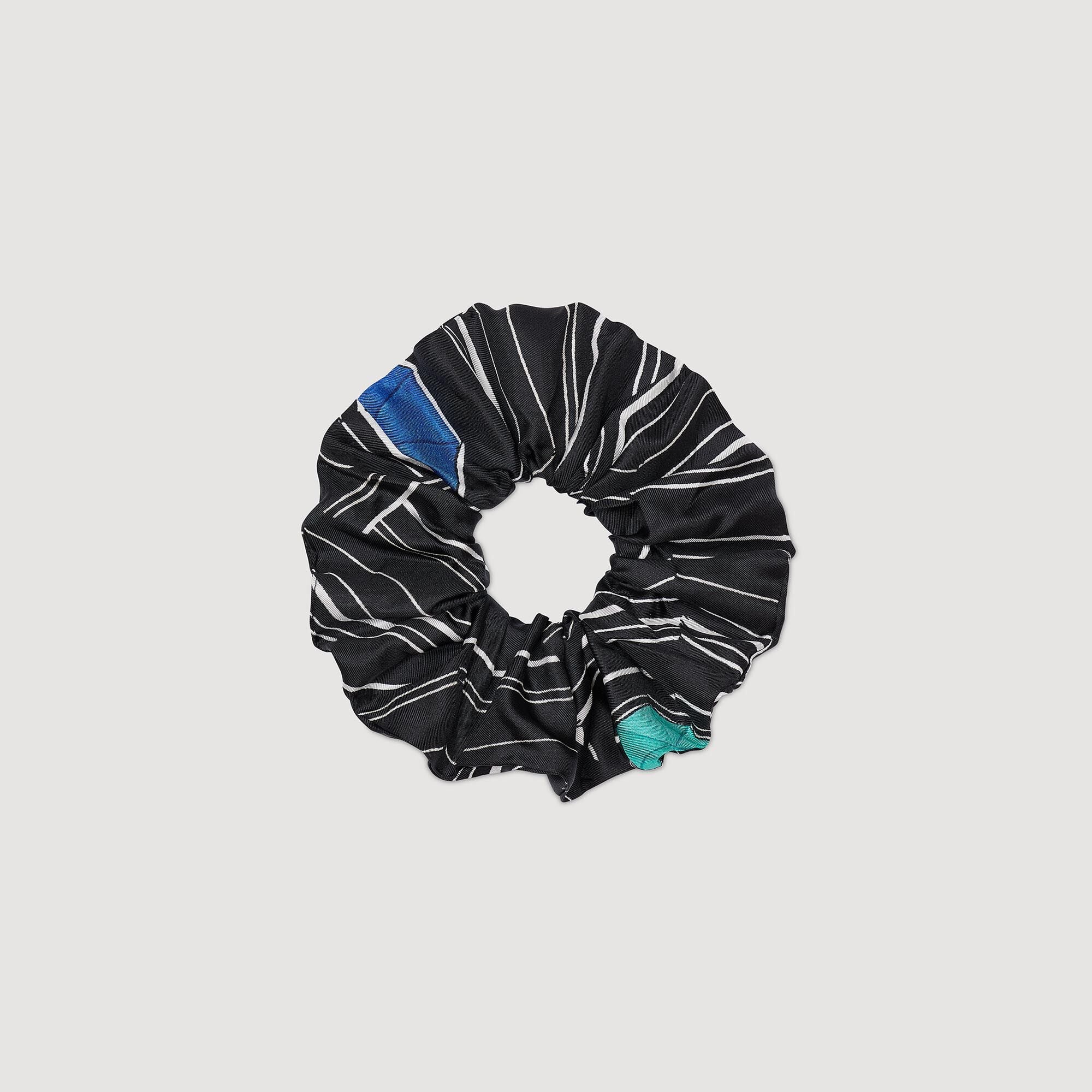 STRIPED SILK SCRUNCHIE - 3