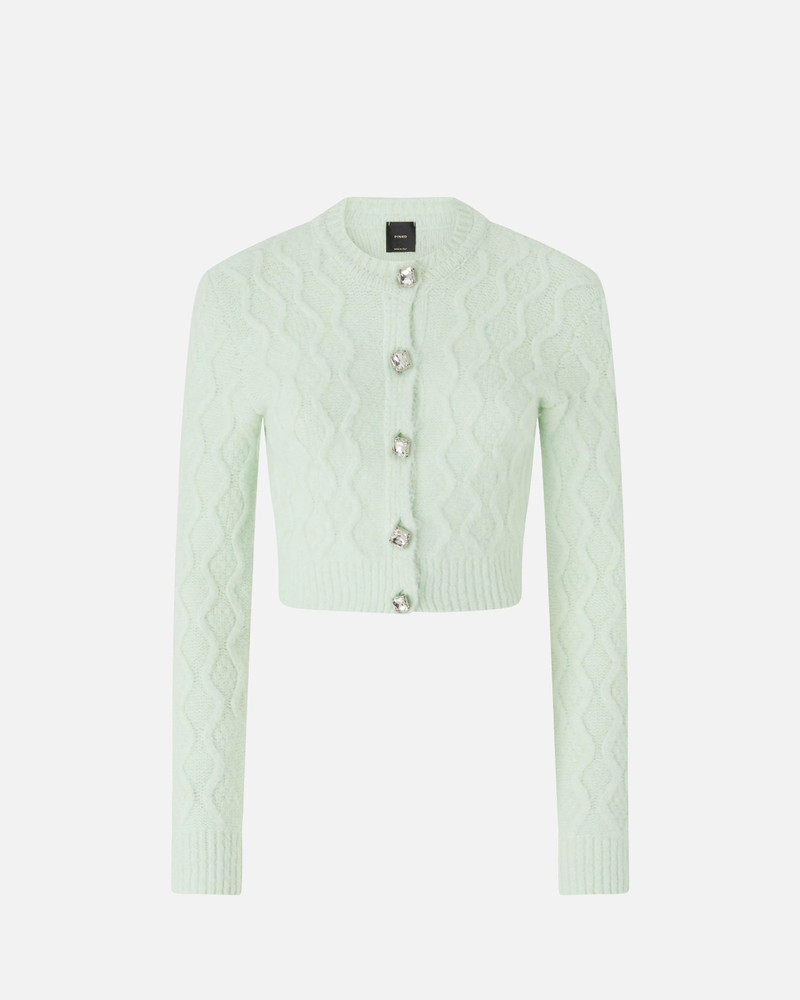 CROPPED CARDIGAN WITH JEWEL BUTTONS 1