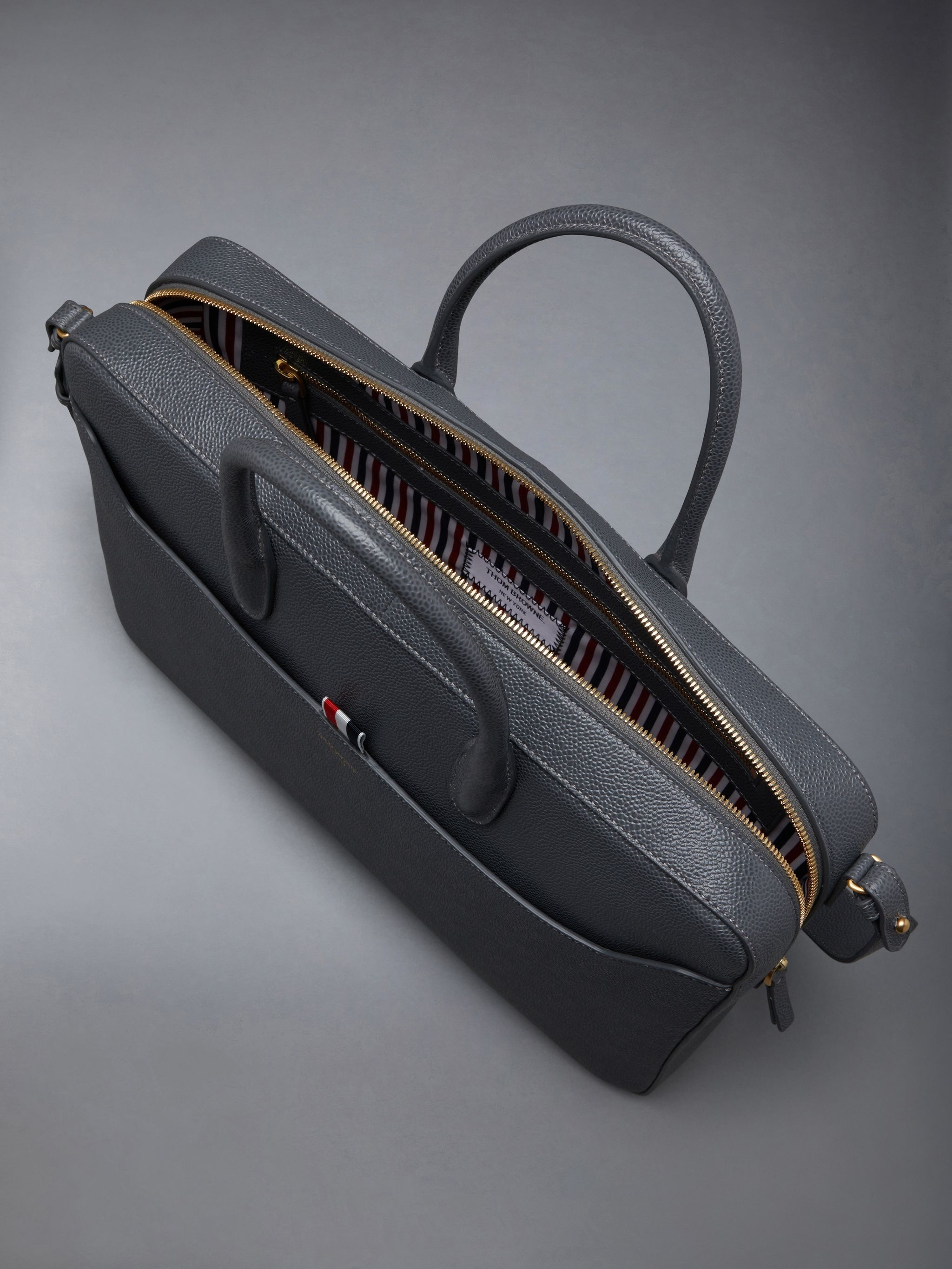 Pebble Grain Leather Business Bag - 5