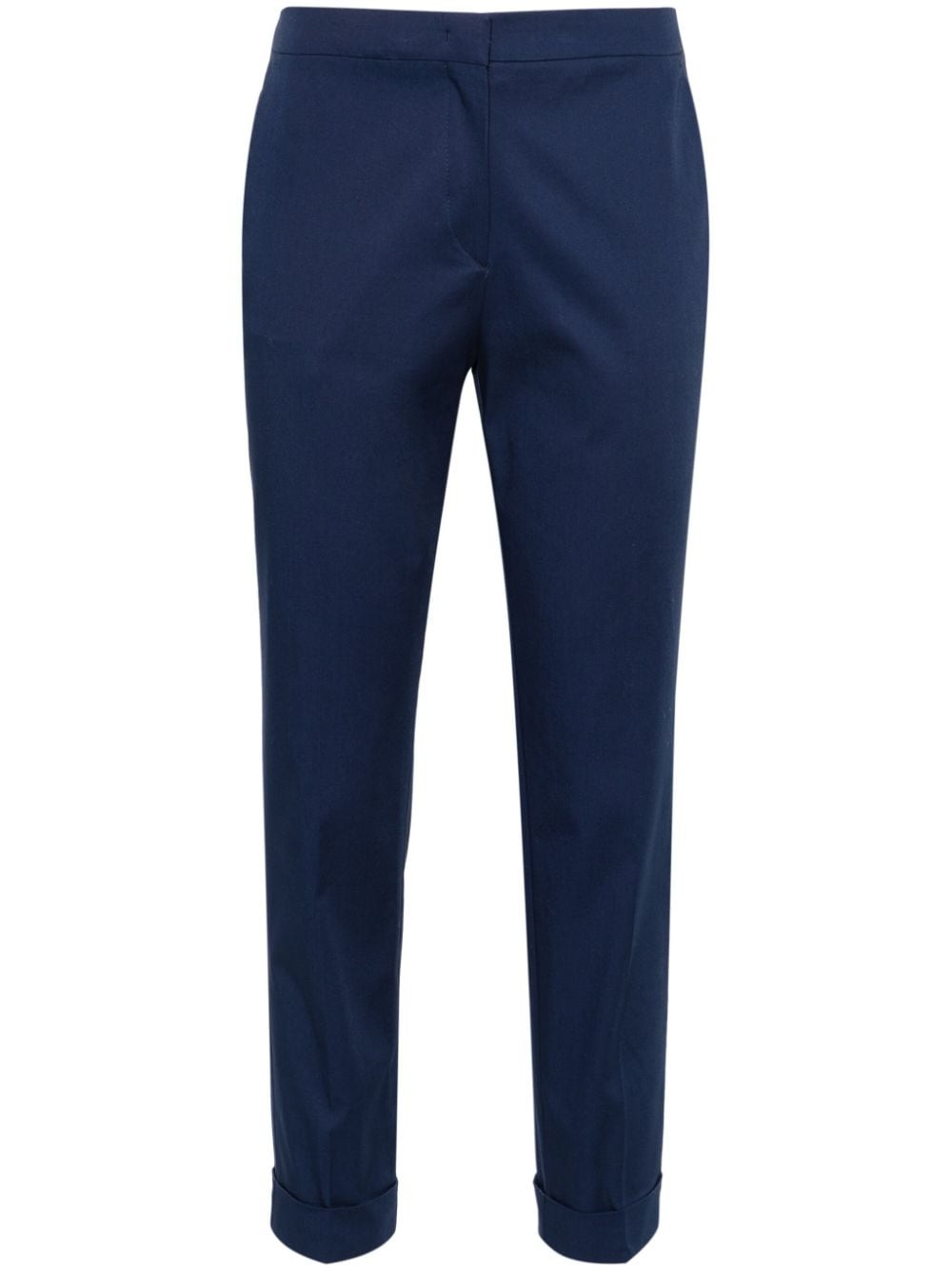 cropped gabardine trousers - 1