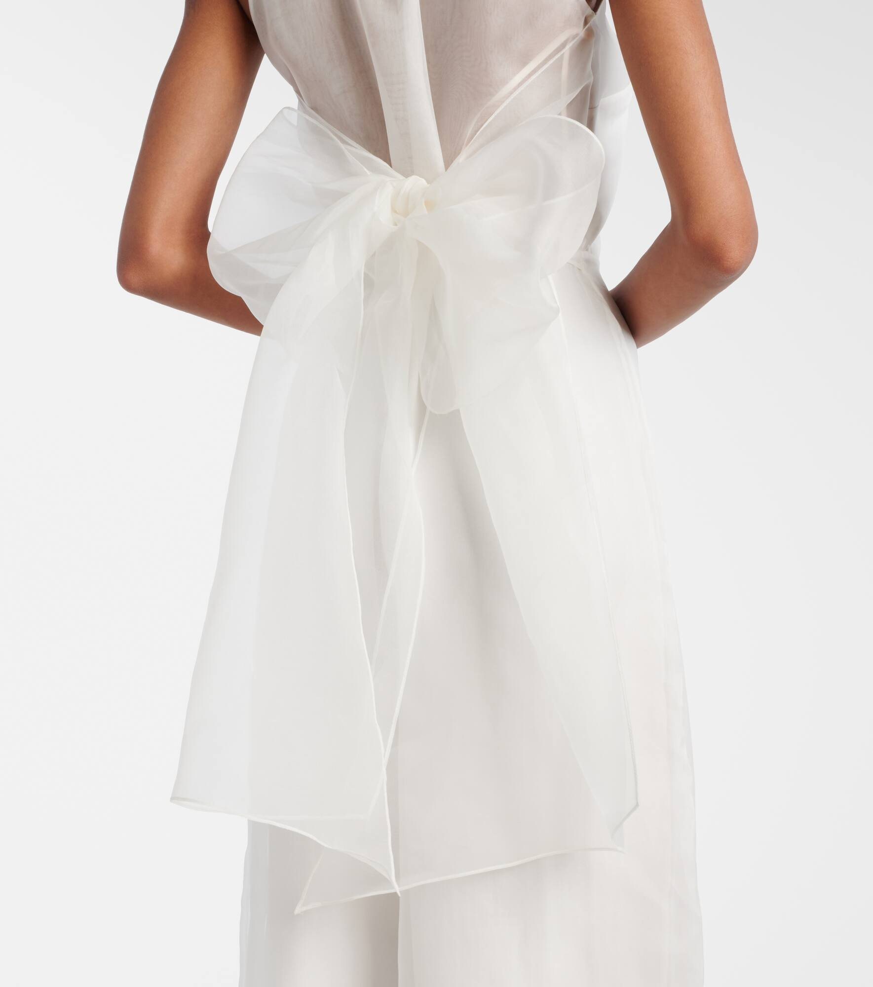 Tunca semi-sheer silk gown - 6