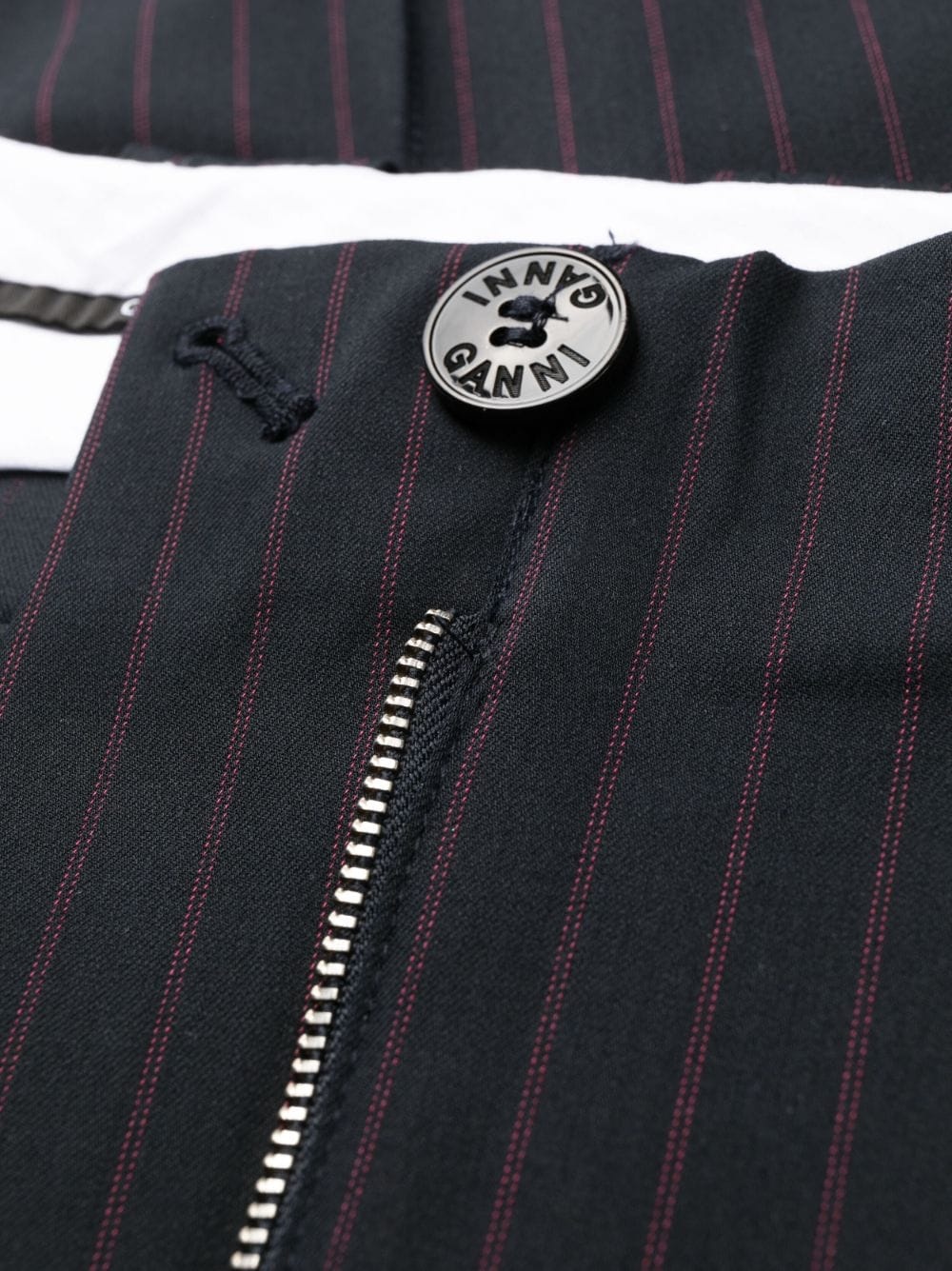 pinstripe flared trousers - 5