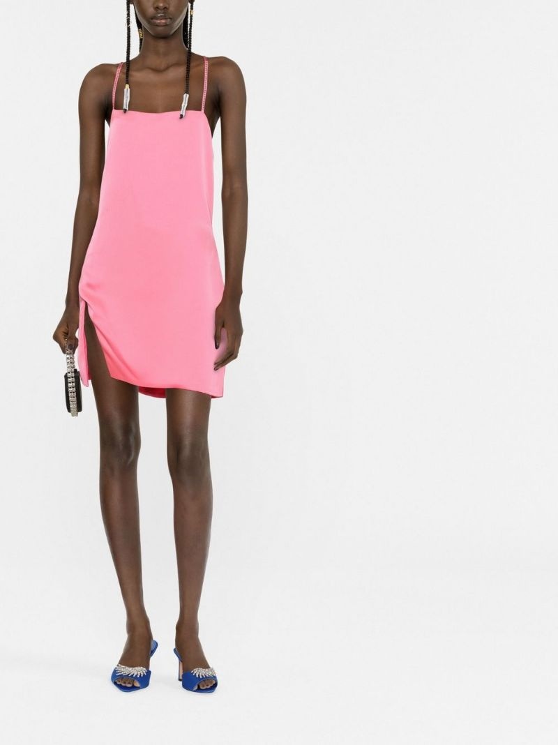 square-neck slip mini dress - 4