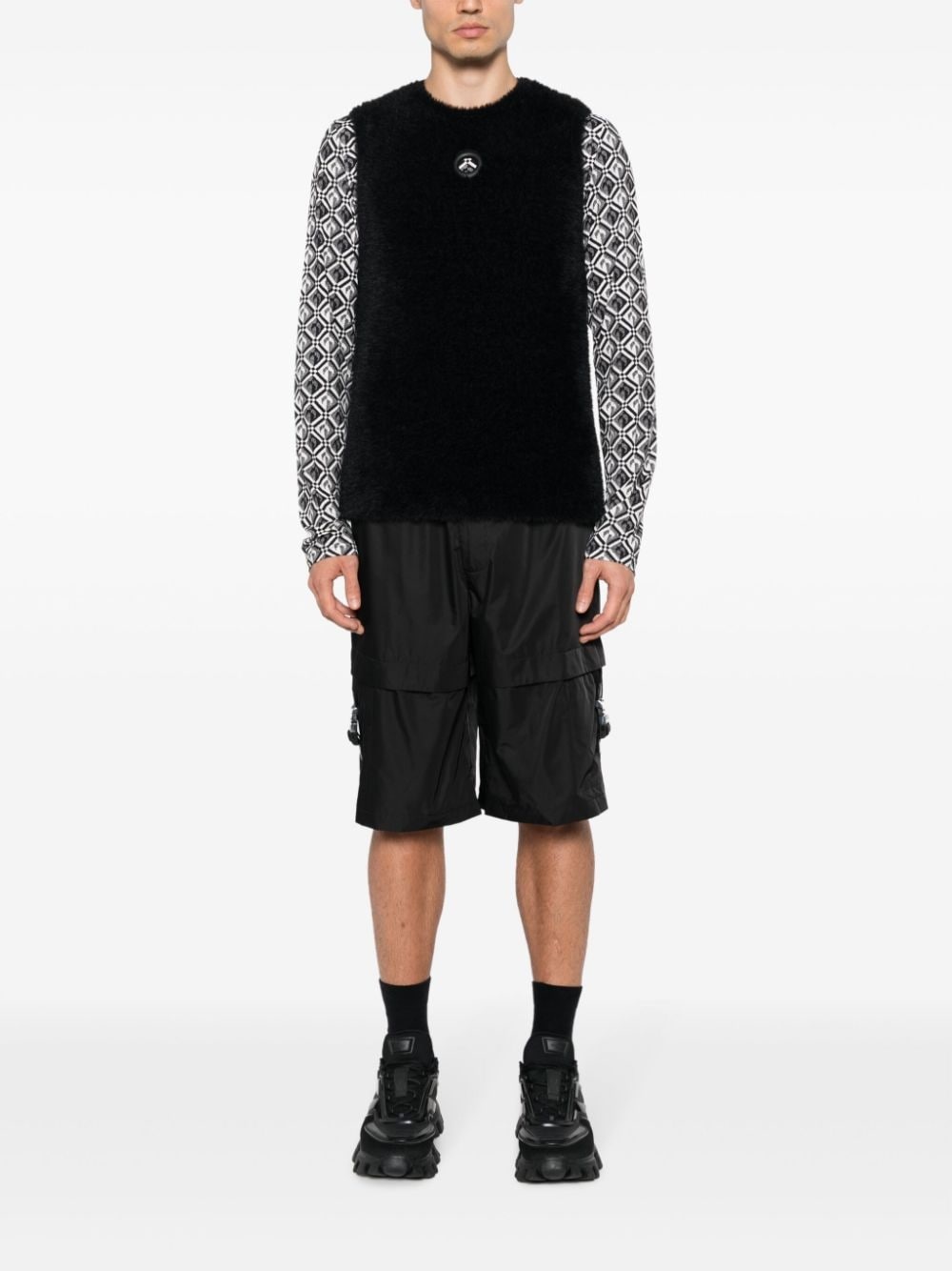 4G-motif slip-on deck shorts - 2