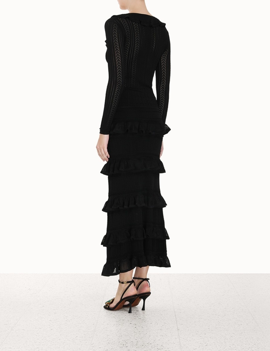 LUMINOSITY RUFFLE MIDI SKIRT - 4