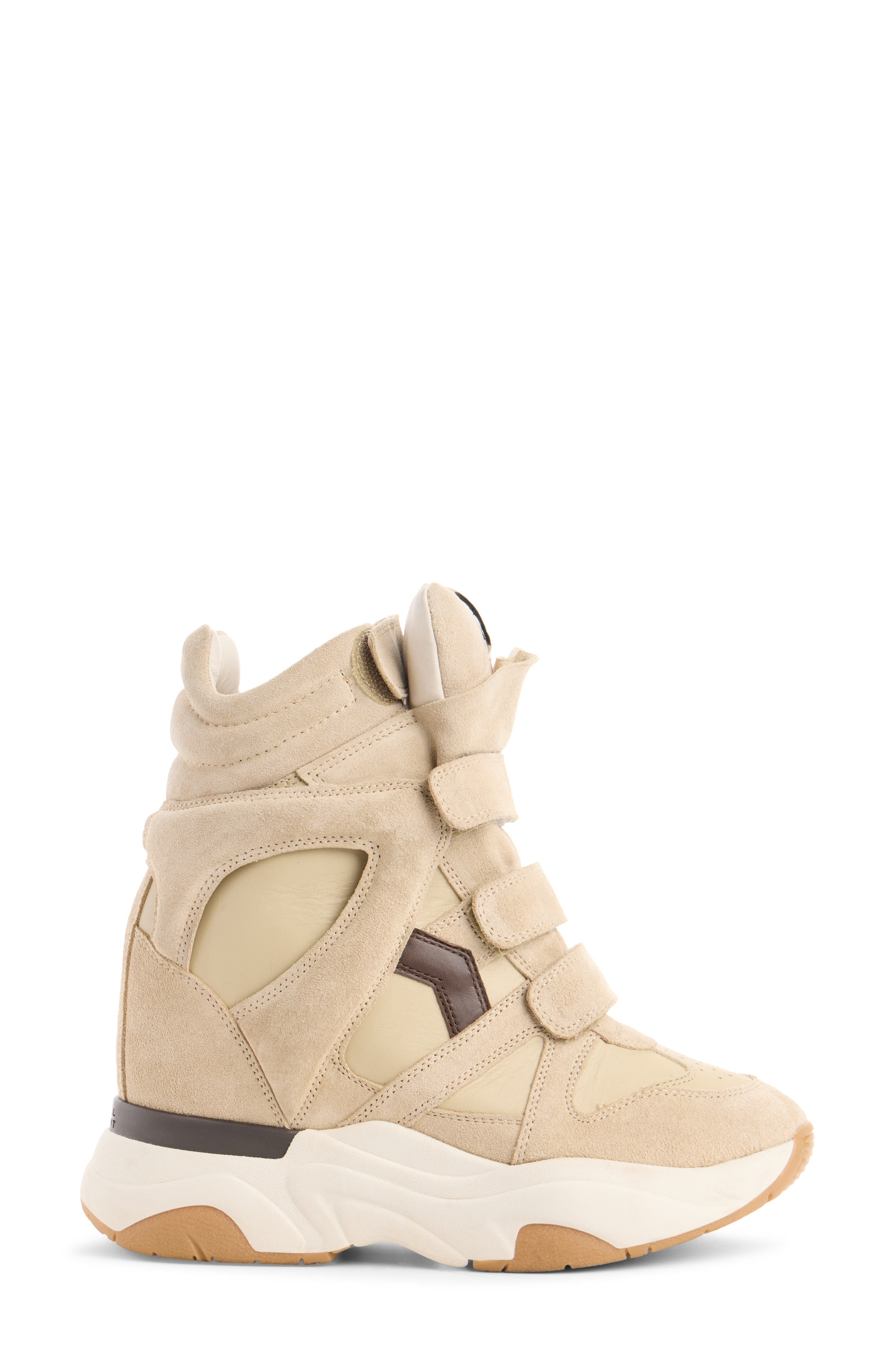 Isabel Marant Balskee Hidden Wedge High Top Sneaker in Ecru/Chocolate Eccl at Nordstrom - 3