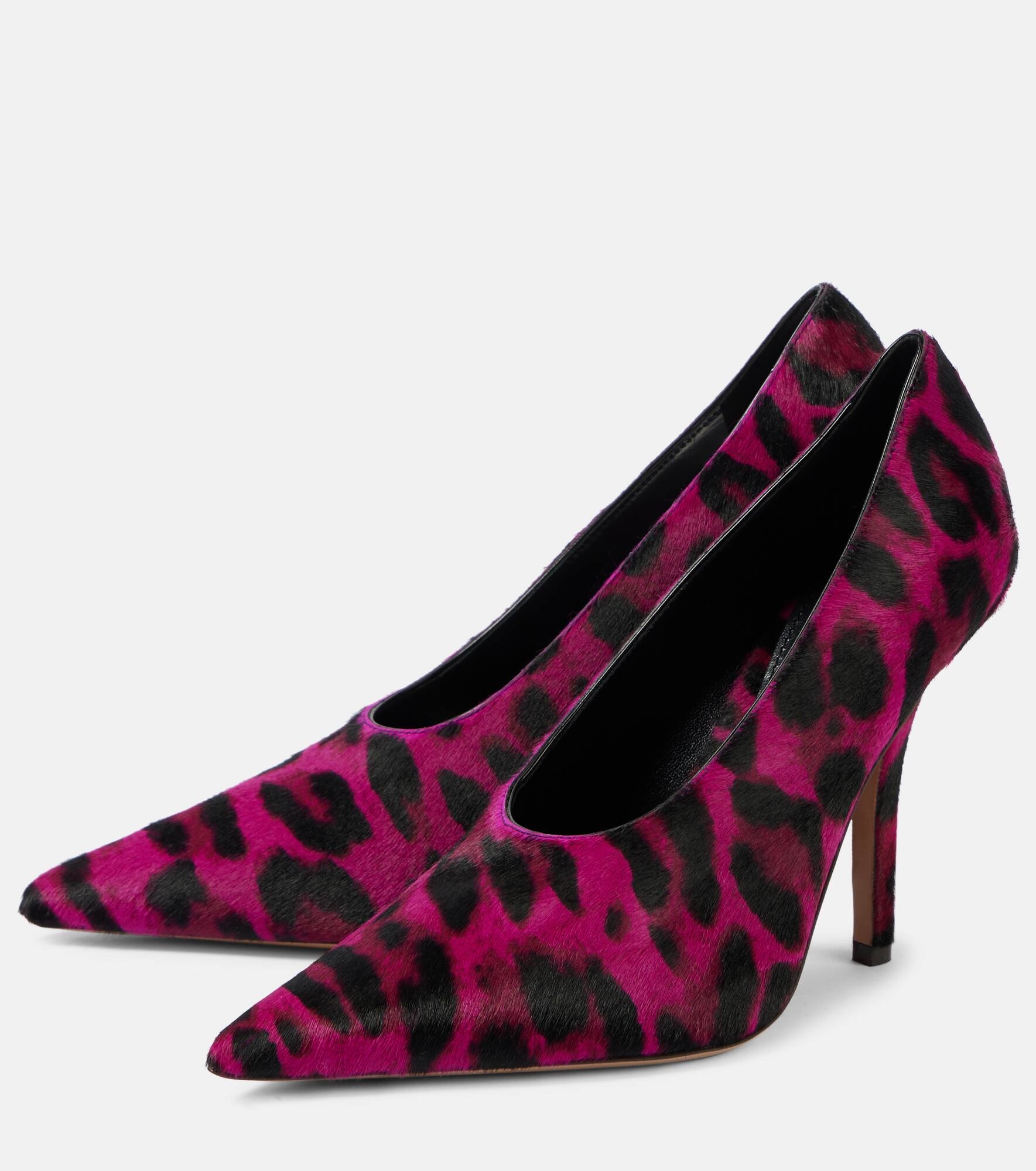 Jessica 105 leopard-print calf hair pumps - 4